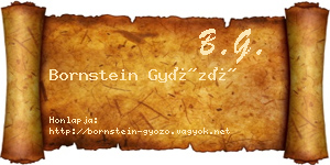 Bornstein Győző névjegykártya